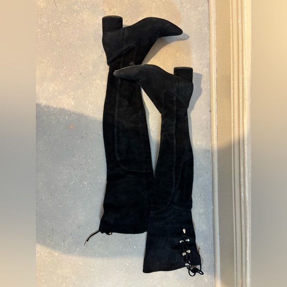 Sigerson Morrison Black Over-the-Knee Boots - Picture 1 of 6